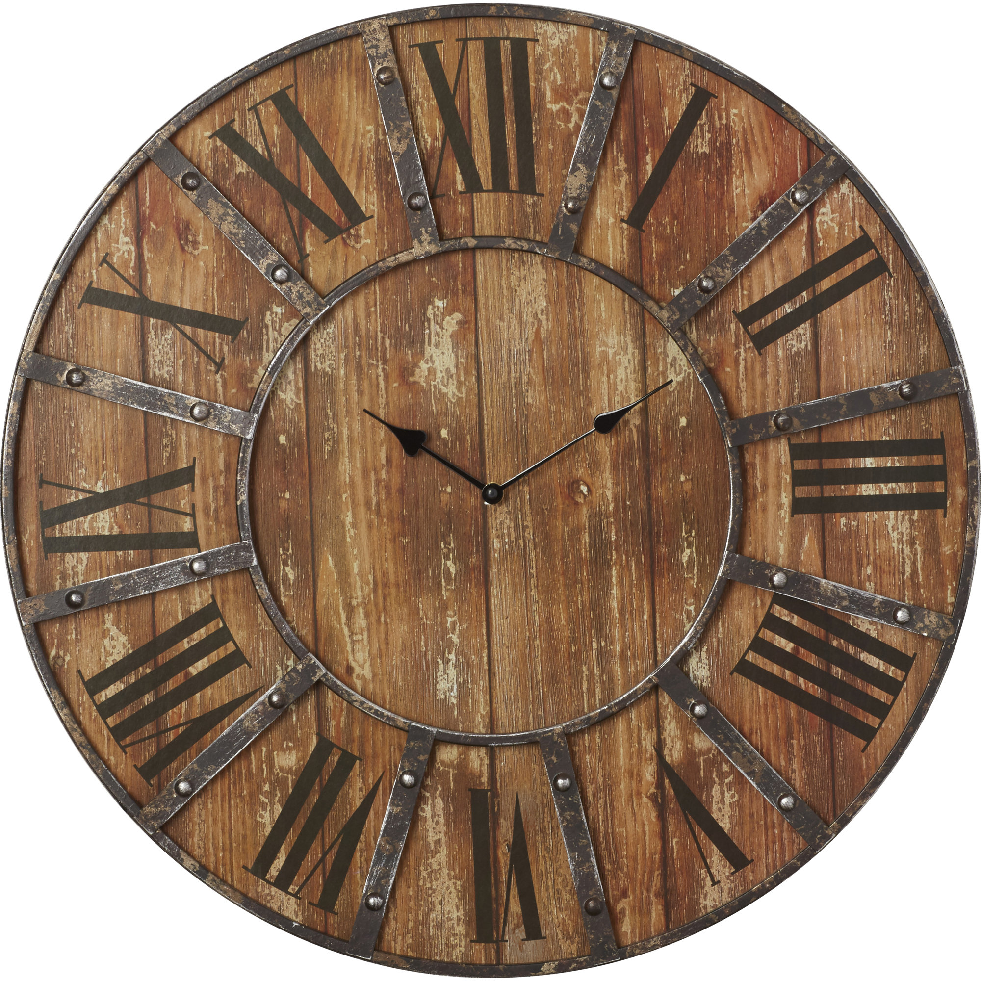 Oversized 24" Metal Wall Clock & Reviews Birch Lane